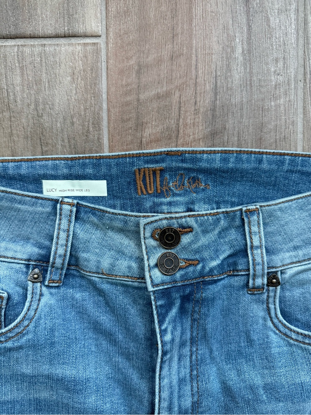 Kut from the Kloth Lucy high rise wide leg jeans 4 - Picture 6 of 7
